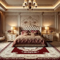 Китайский ковер 002036 Красный-крем